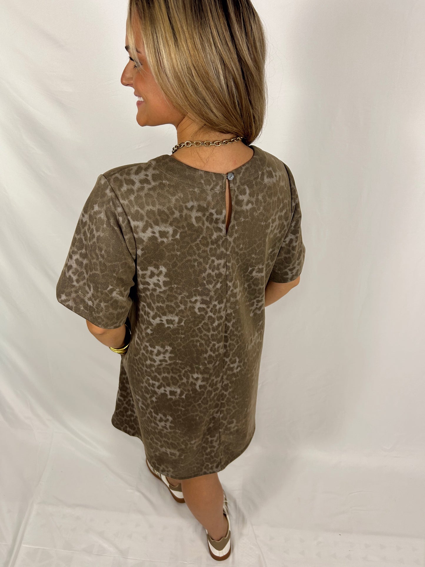 Leopard Print Suede Mini