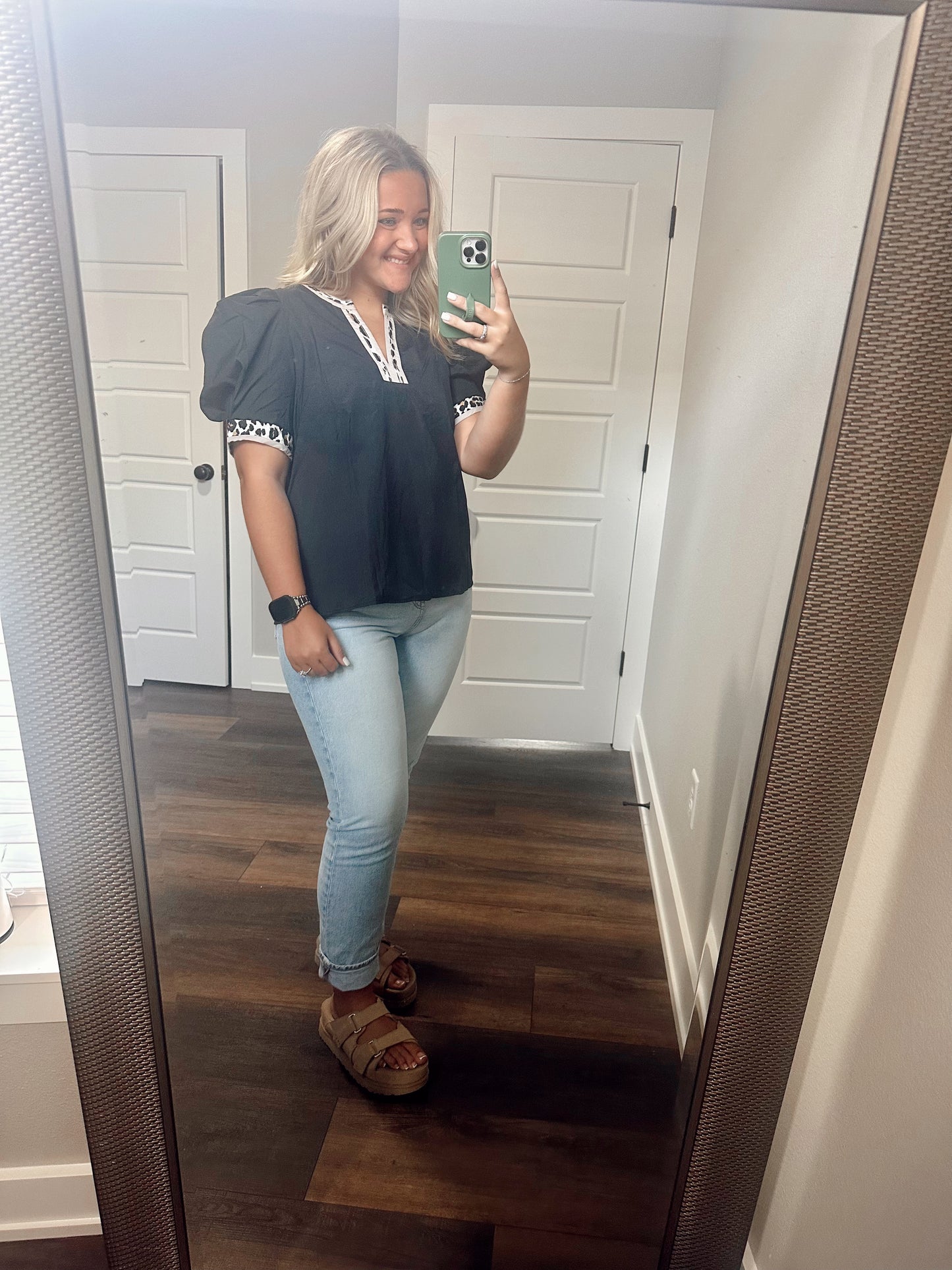 Cheetah Puff Blouse