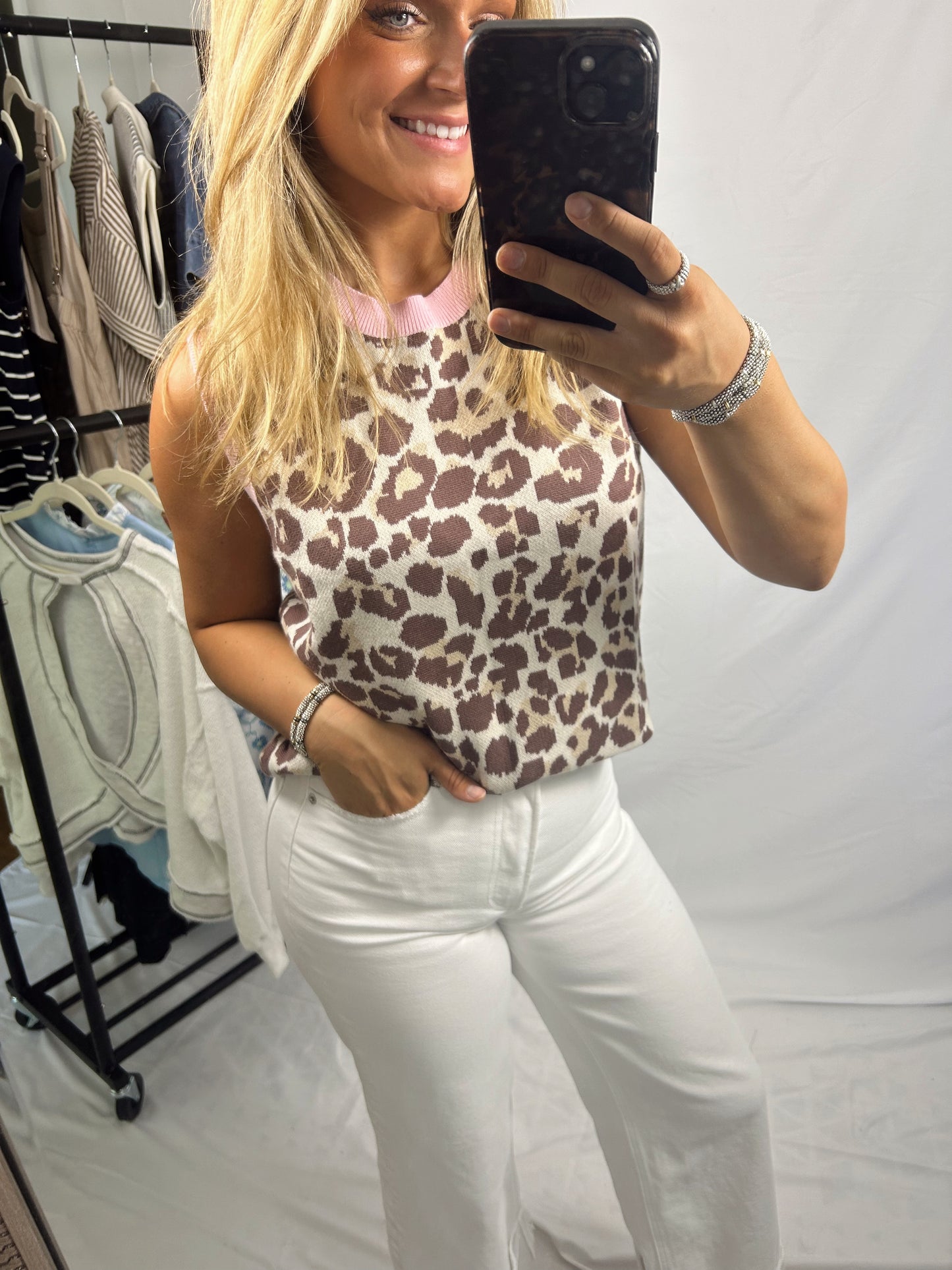 Leopard Ribbed Tank