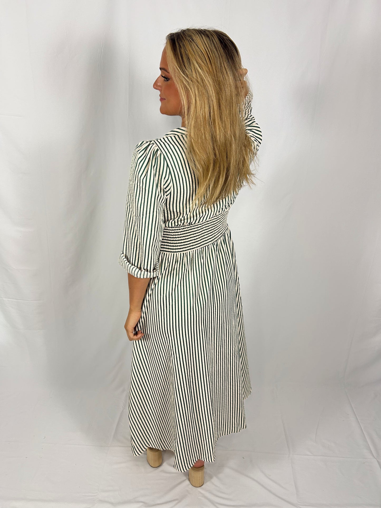 The Green Stripe Midi