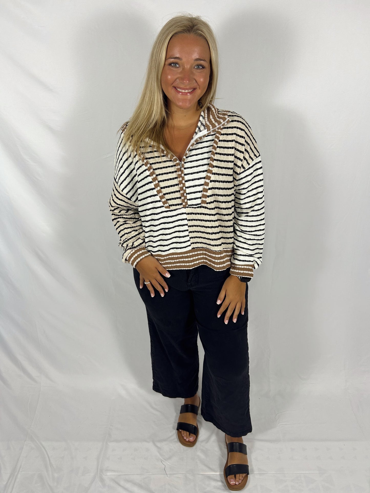 Darlin’ Cozy Stripe Pullover