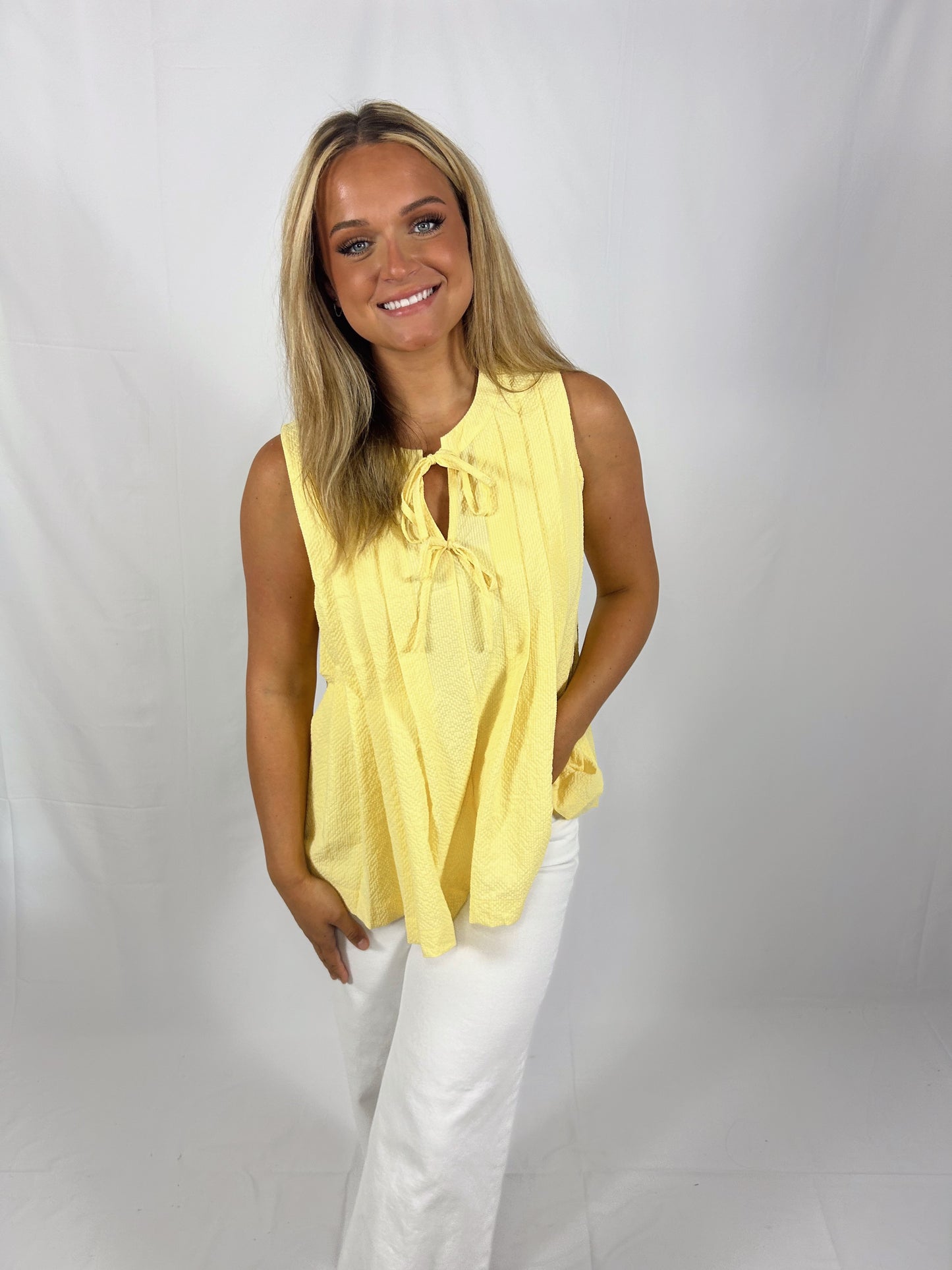 The Lemon Drop Bow Top