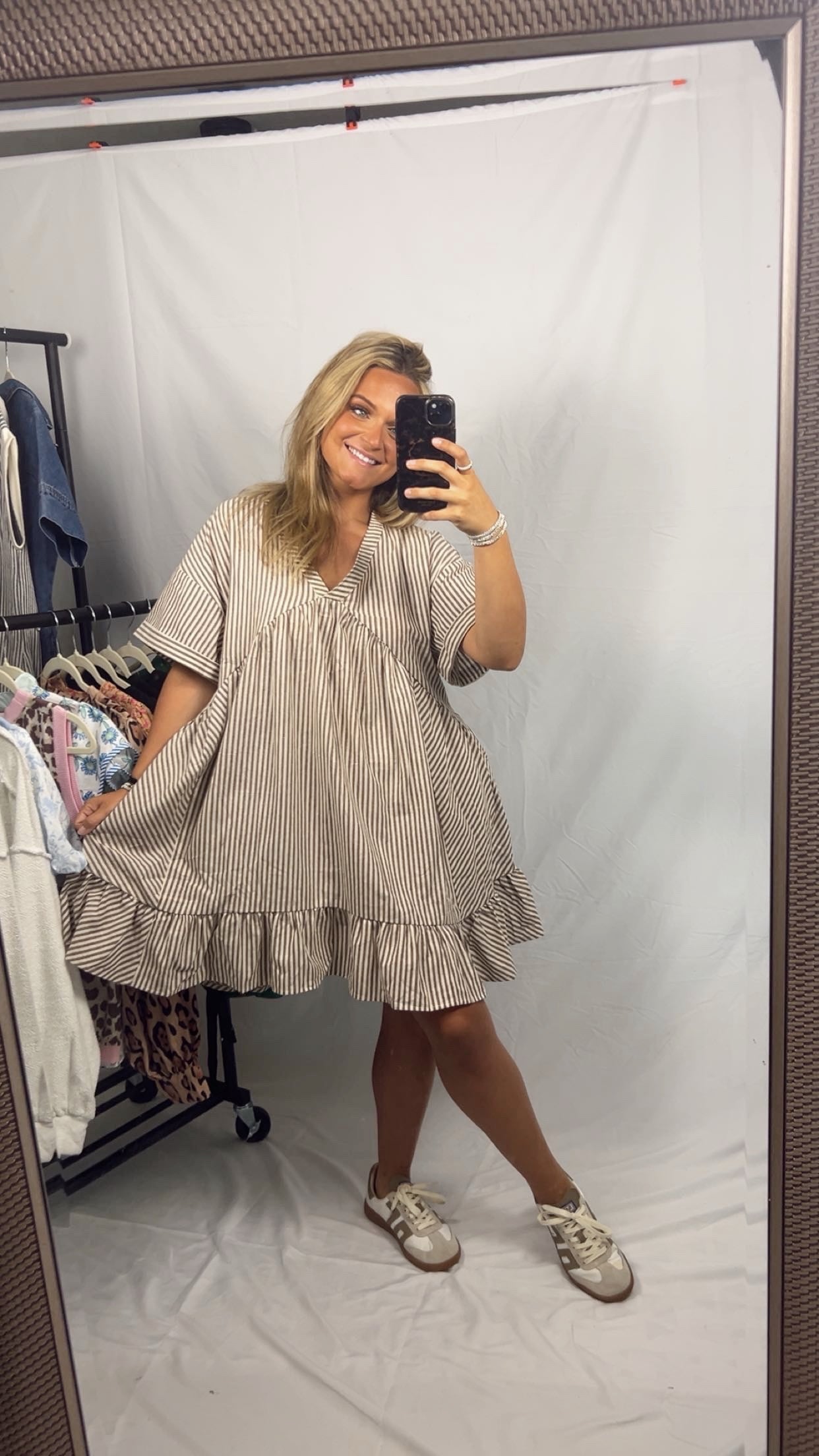 Vine & Love - The Meadow Striped V-neck Dress