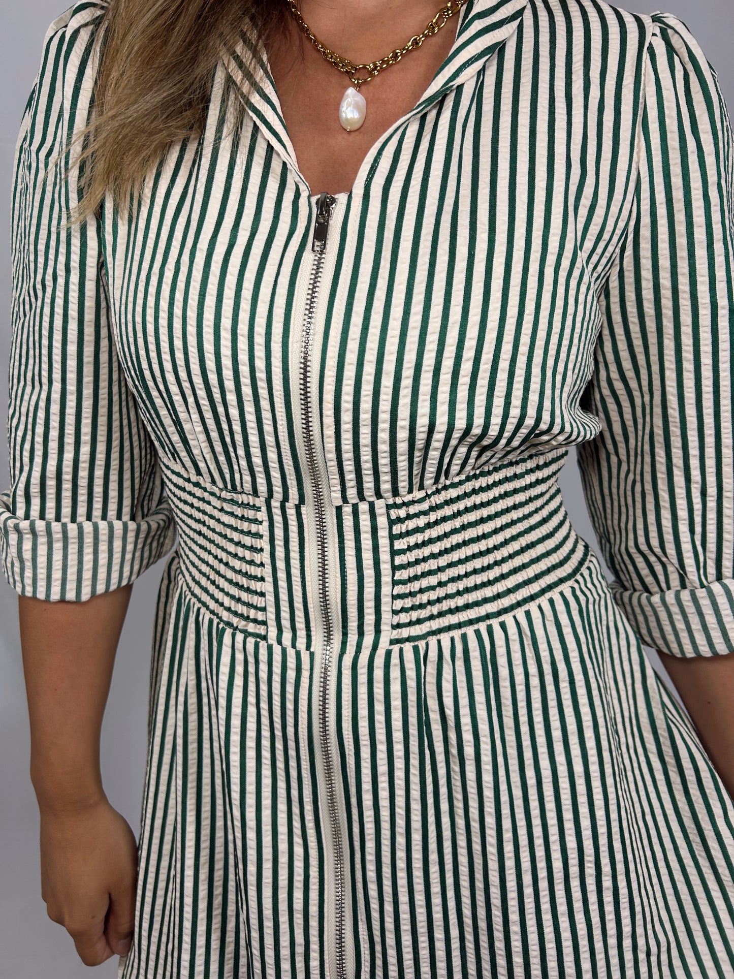 The Green Stripe Midi