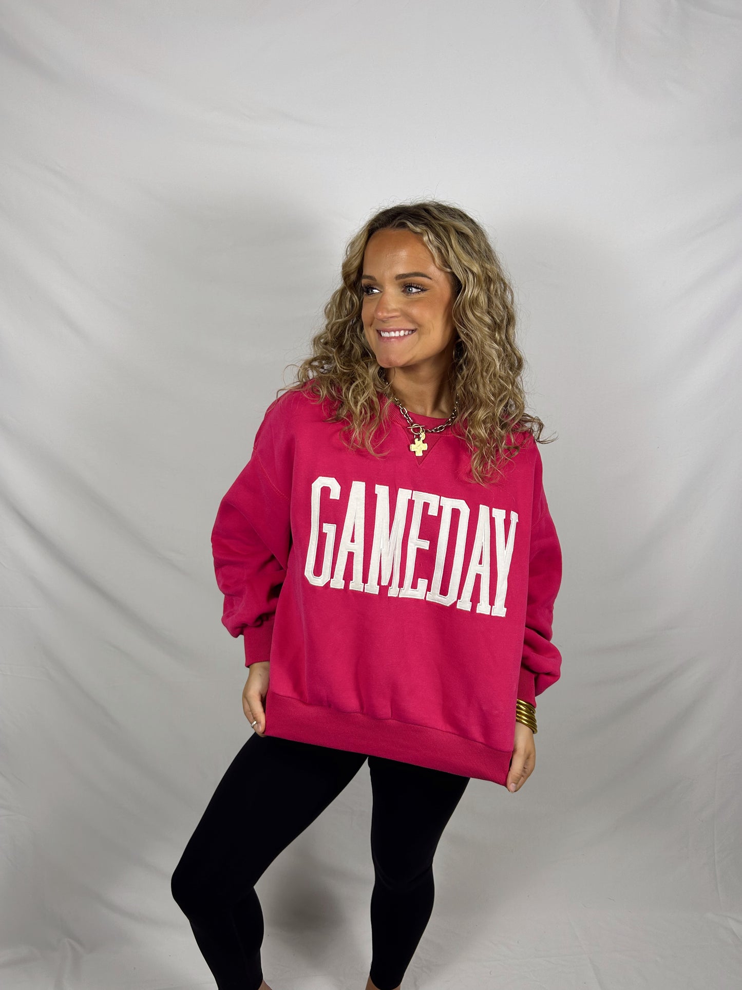 Gameday Sweatshirt (Hot Pink)