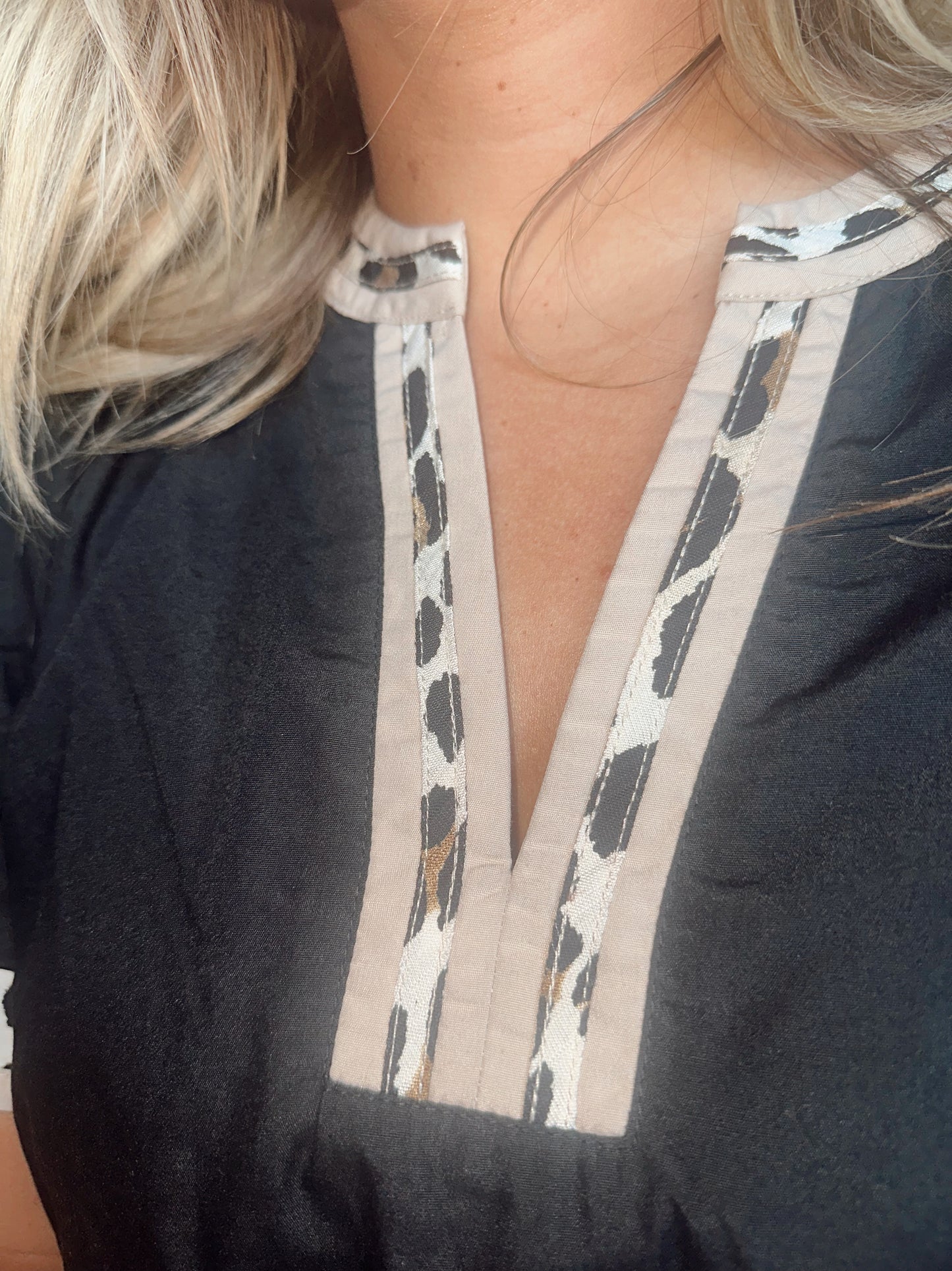 Cheetah Puff Blouse