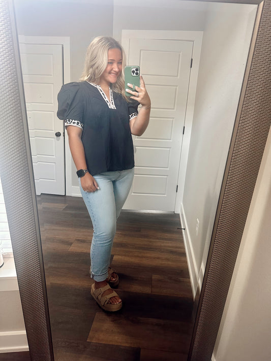 Cheetah Puff Blouse