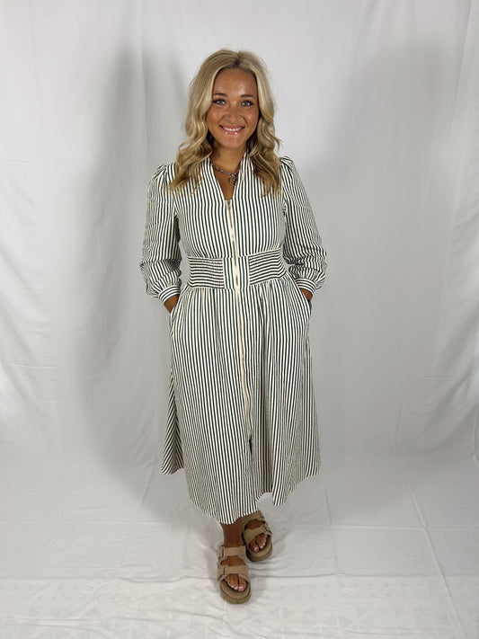 The Green Stripe Midi