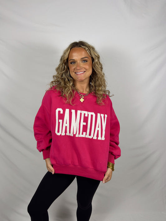 Gameday Sweatshirt (Hot Pink)