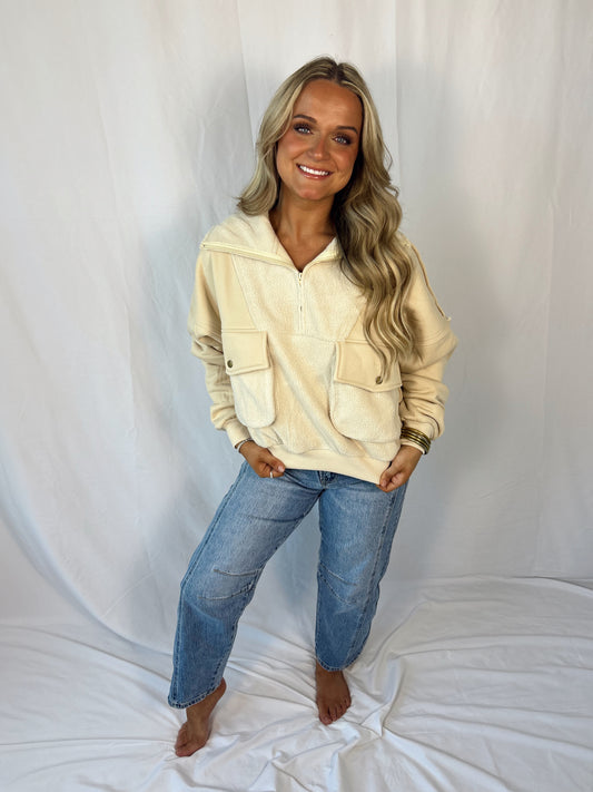 Carter Pullover: Cream