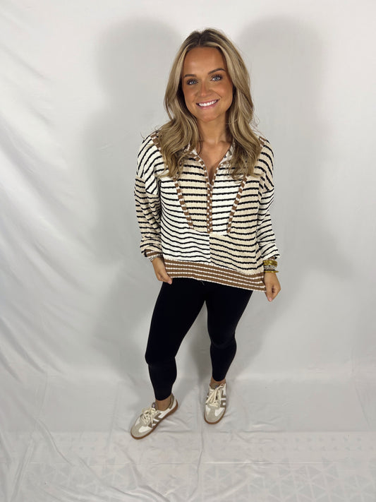 Darlin’ Cozy Stripe Pullover