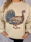 Bedazzled Turkey Crew (Tan)