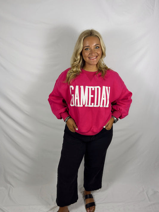 Gameday Sweatshirt (Hot Pink)