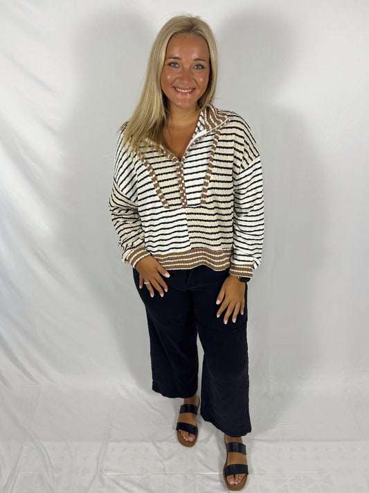 Darlin’ Cozy Stripe Pullover