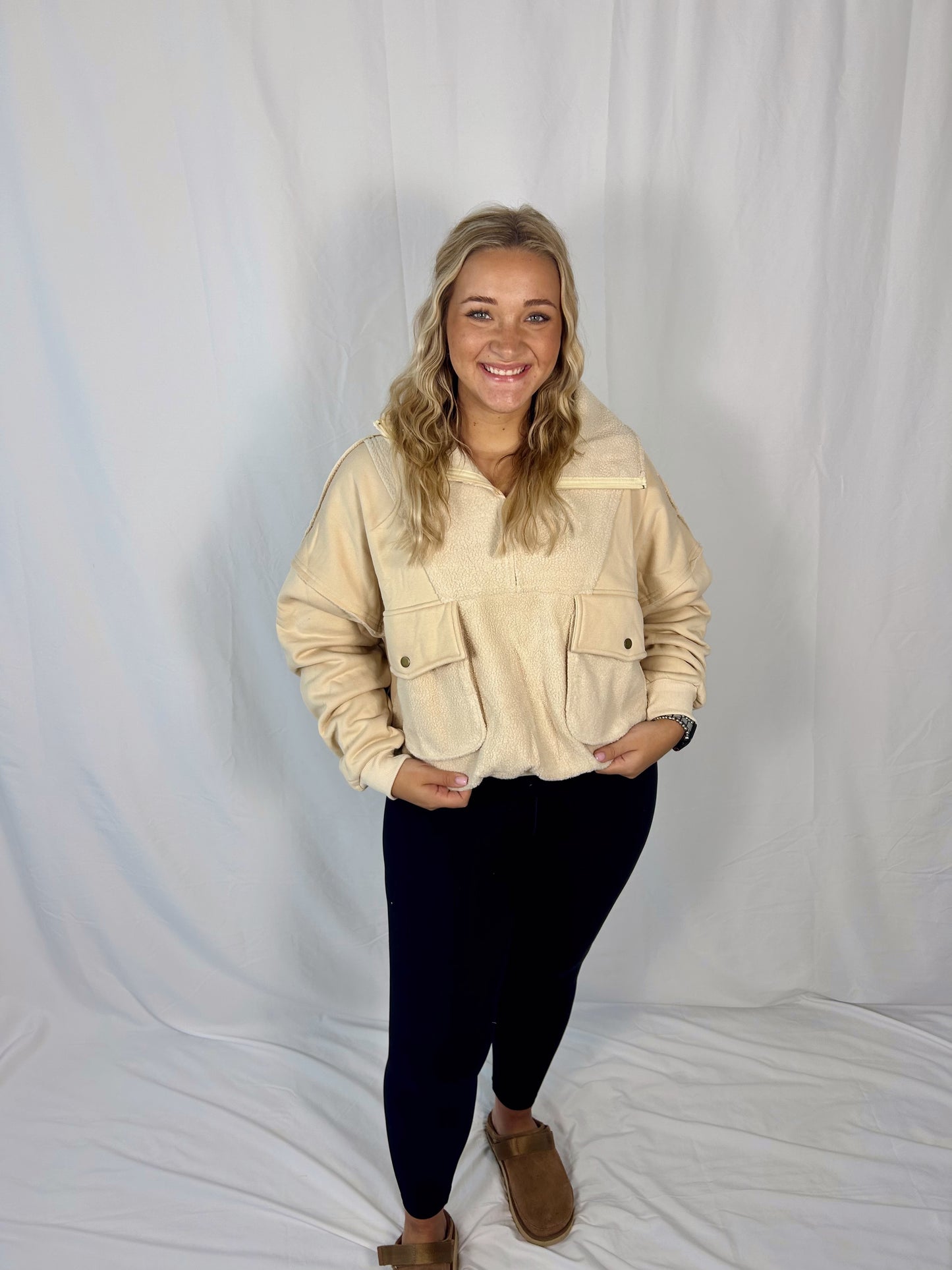 Carter Pullover: Cream