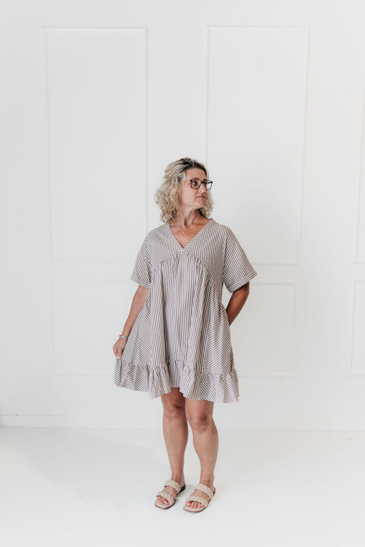 Vine & Love - The Meadow Striped V-neck Dress