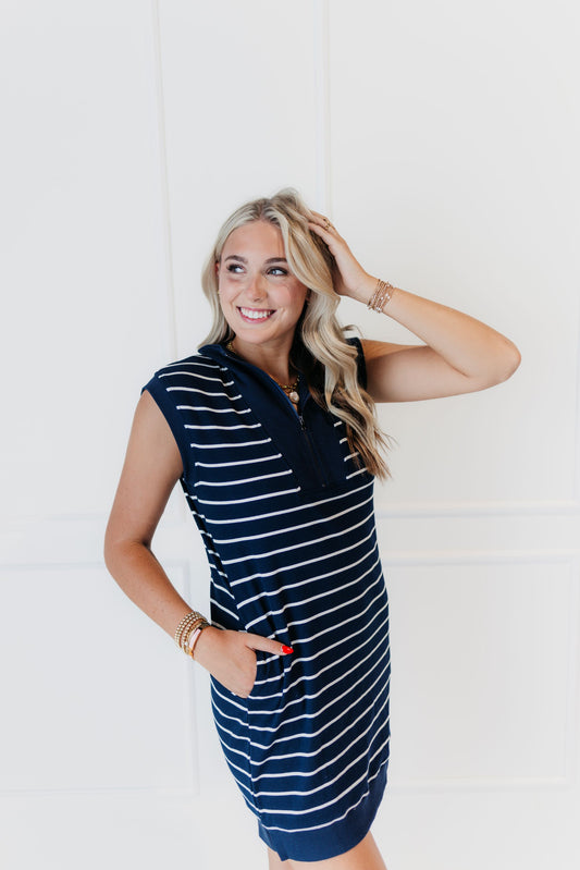 Easy Does It Navy Mini Dress