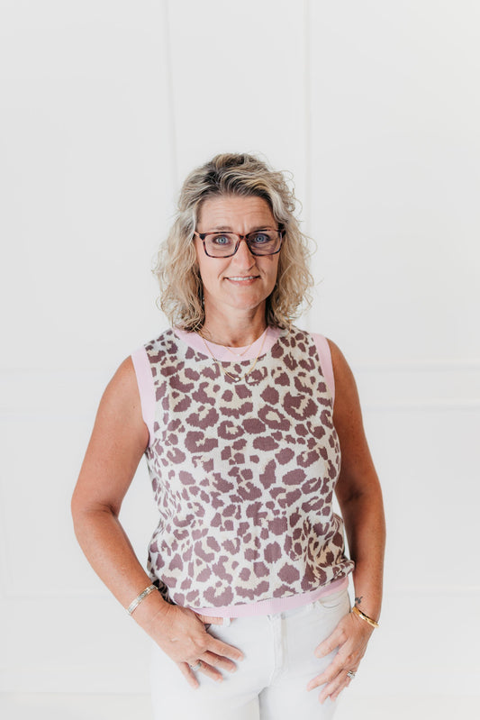 Leopard Ribbed Tank