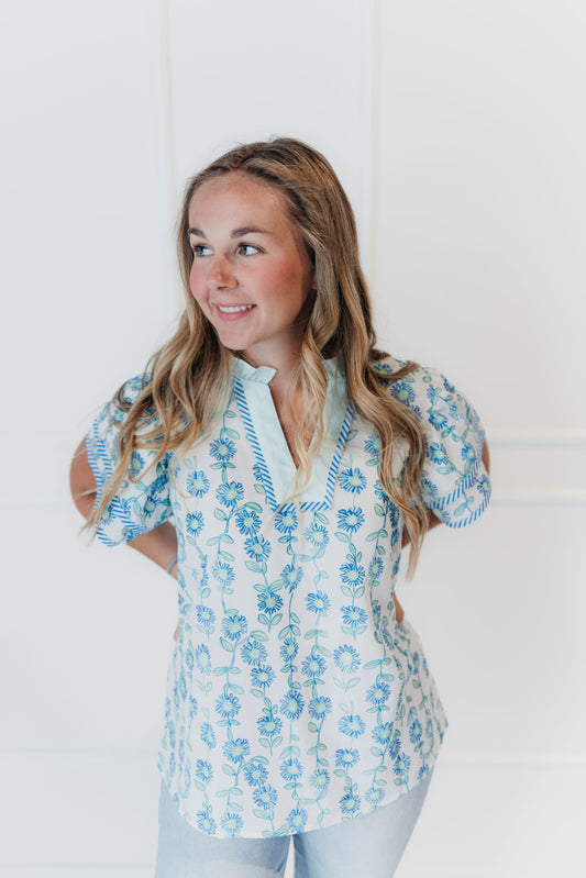 Mint & Meadow Flutter Sleeve Top